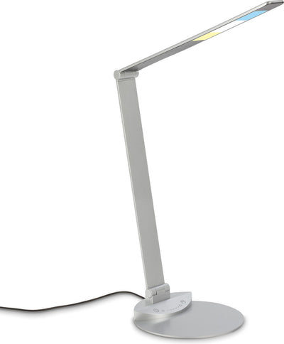 Briloner - Lampe de table LED - lampe de bureau - réglable - rotative - lampe de bureau - tactile, température de couleur réglable, dimmable, couleur argent
