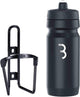Réservoir de carburant vélo Bbb - porte-bouteille en aluminium avec bouteille - 550 ml - noir et blanc brillant - vélo de course VTT - porte-gourde vélo - bbc-03c
