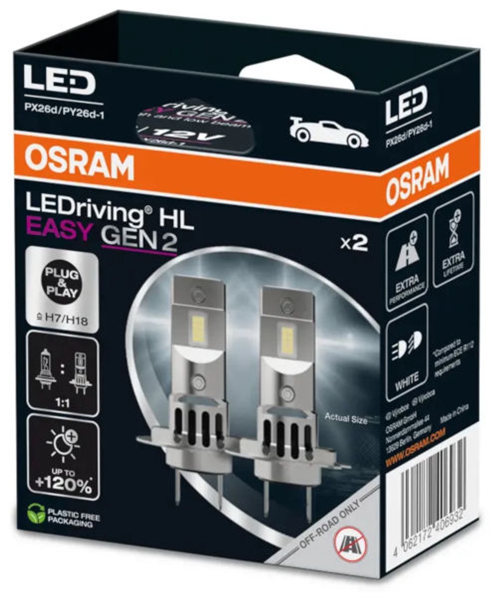 Osram h7 led conduite hl easy gen 2 h7 h18
