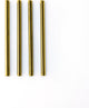 Point-virgule - pailles à cocktail - lot de 4 - acier inoxydable - doré - 14cm