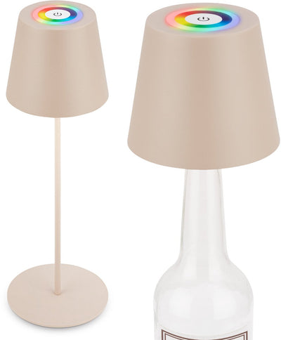 Briloner calida - lampe de table rechargeable - dimmable - pour intérieur et extérieur - 3 en 1 - rgbw - ip44 - sans fil - réglable en hauteur - 36 x ø 10,5 cm - beige