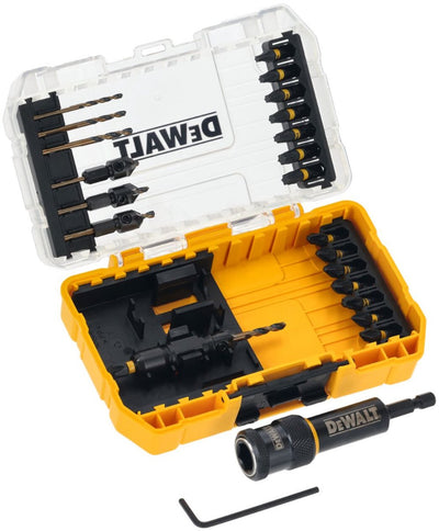 Dewalt dt70779t flip drive : pré-perceuse, foret à fraiser + embouts à vis + support en kit