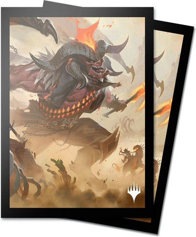 Ultrapro ultra pro - magie - le rassemblement - hors-la-loi de Thunder Junction - pack de 100 pochettes pour cartes de taille standard - rakdos, le muscle (63 x 89 mm)
