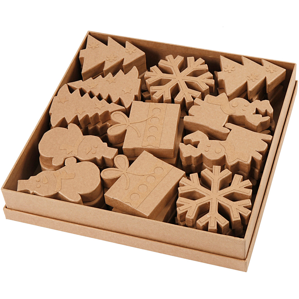 Creativ company formes d'hiver, h: 10-14 cm, 6x6 pièce 1 boîte
