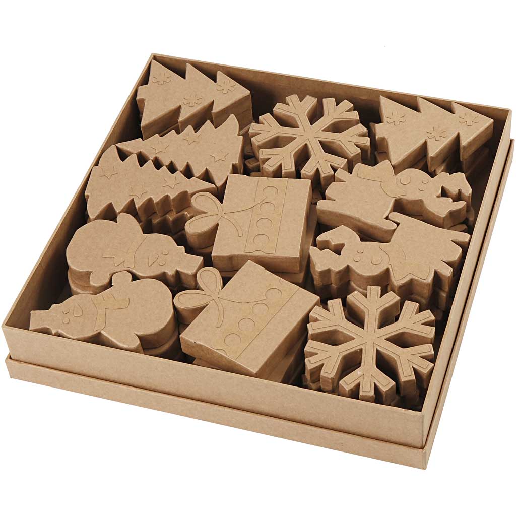 Creativ company formes d'hiver, h: 10-14 cm, 6x6 pièce 1 boîte