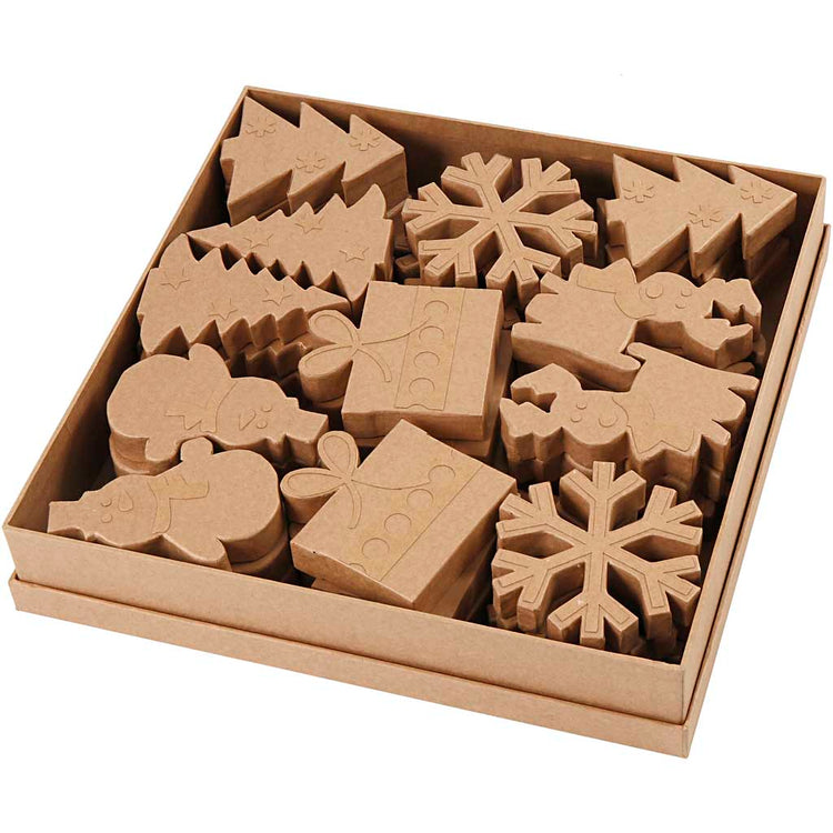 Creativ company formes d'hiver, h: 10-14 cm, 6x6 pièce 1 boîte