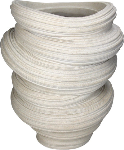 Vase collection Hd polyrésine beige 26,7x24,5x32,6cm