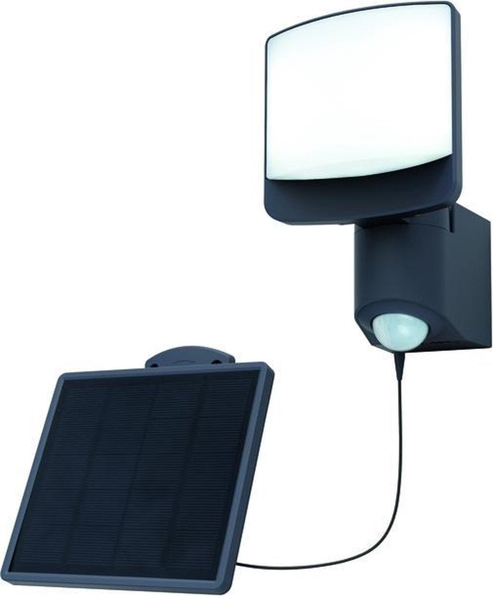 Lutec sunshine - lampe à LED compacte avec capteur et panneau - gris antraciet