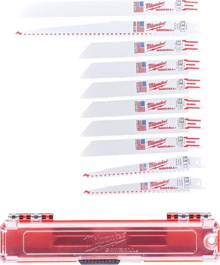 Jeu d'accessoires Milwaukee lames de scie alternative sawzall ® - 10 pièces - 49222211