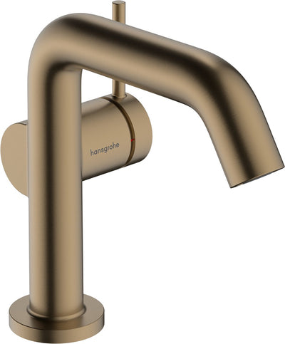 Hansgrohe tecturis s - robinet de lavabo - commande à levier unique - démarrage à froid à économie d'énergie - avec bouchon de vidange - taille 110 mm - bronze brossé
