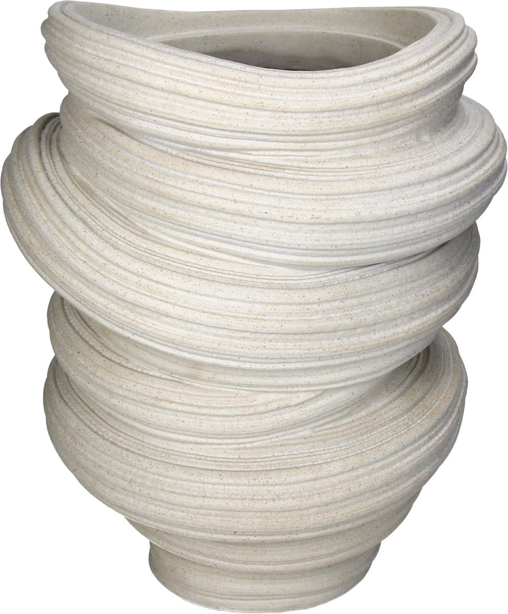 Vase collection Hd polyrésine beige 26,7x24,5x32,6cm