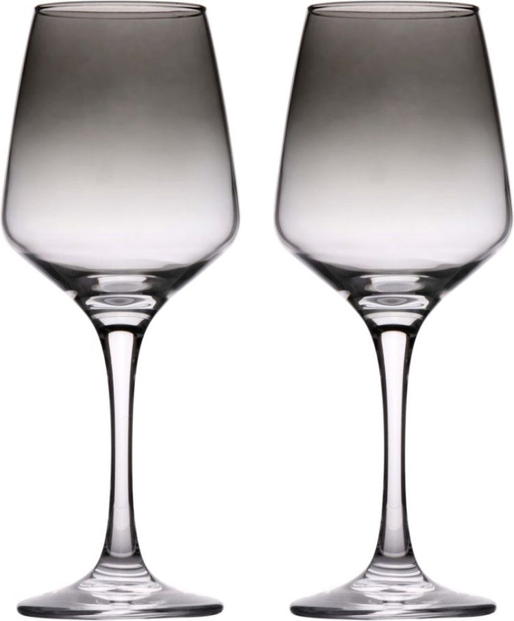 Ensemble de verres à vin Alpina 4 pièces - verre à vin fumé - 360 ml par verre - convient au vin rouge et blanc