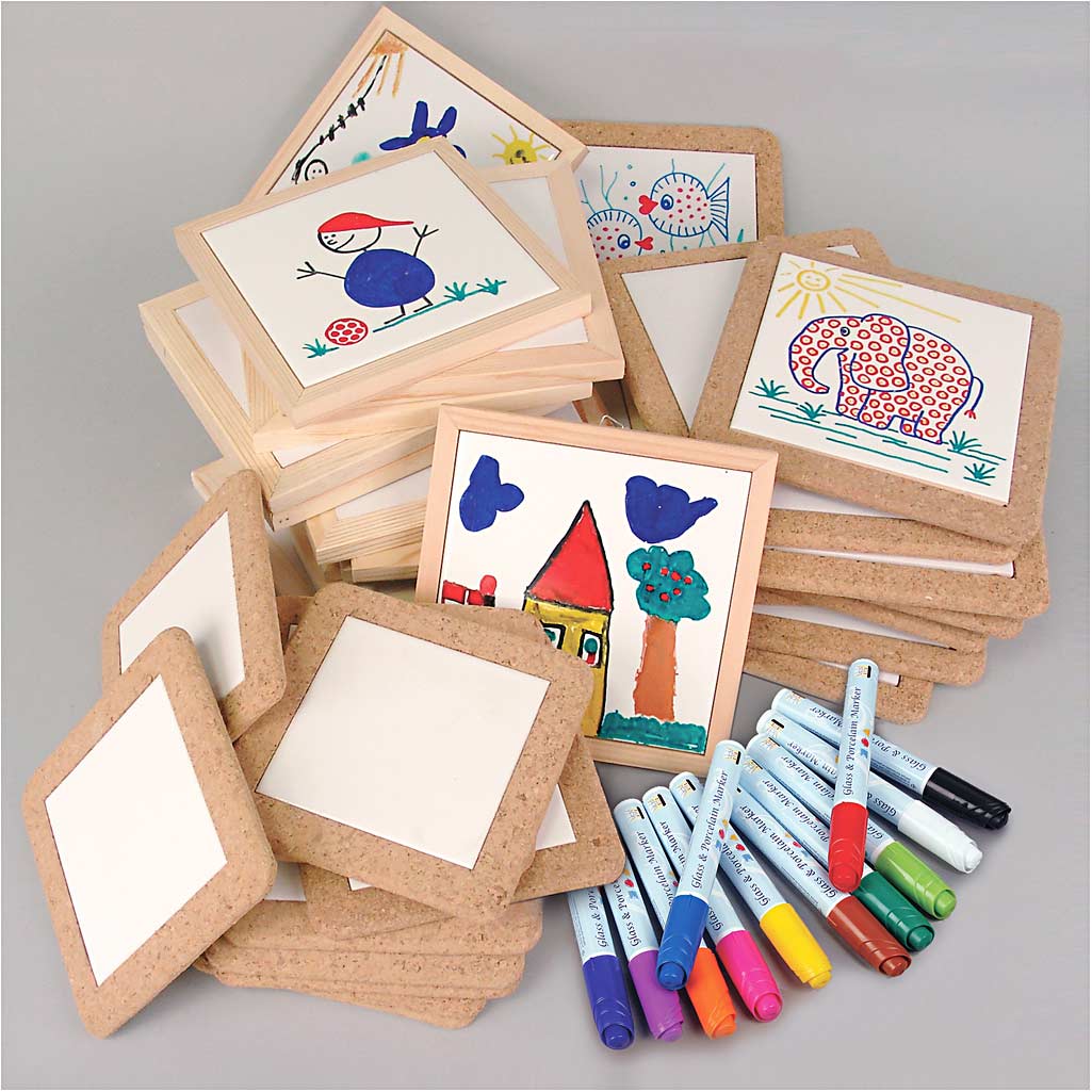 Ensemble de groupe de sous-verres à peindre, couleurs standard, couleurs supplémentaires, 30 pièces, 1 set