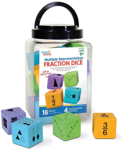 Fractions de dés en mousse XL Learning Resources - Vues multiples (16 pièces) - 6+