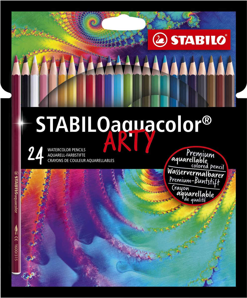STABILO Aquacolor Aquarement aquareté crayon arty Set 24 PCS.
