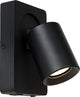 Lucide nigel - applique lampe de chevet - led dim to warm - cct - gu10 - 1x5w 2200k 3000k - avec point de chargement USB - noir