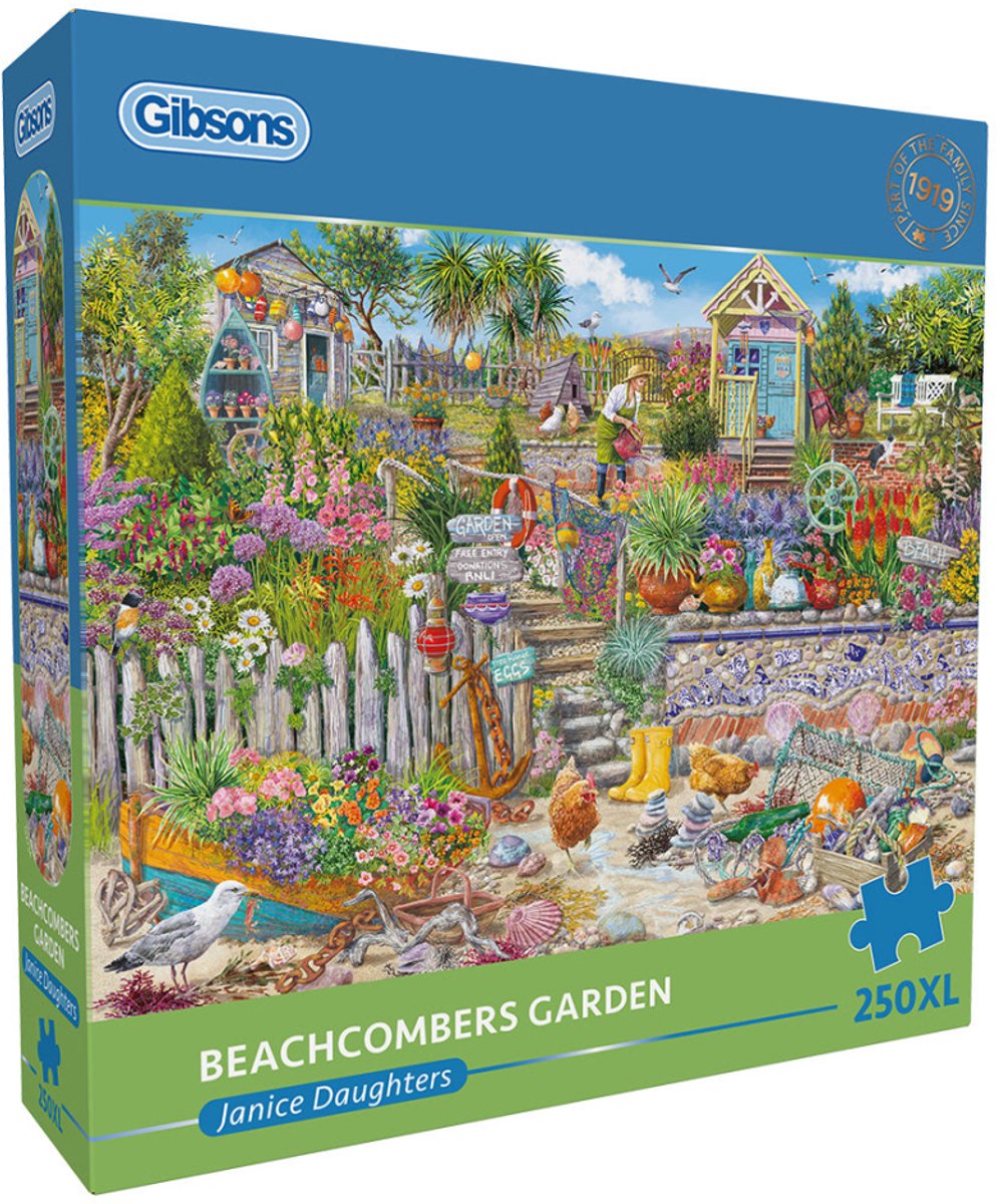 Gibsons puzzle Beachcomber's garden 250xl - pièces extra grandes.