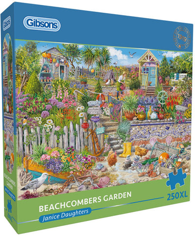 Gibsons puzzle Beachcomber's garden 250xl - pièces extra grandes.