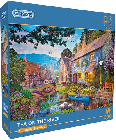 Gibsons - thé sur la rivière (par dominic davison) - 500 pièces 48×34cm (l×h) - puzzle pour adultes