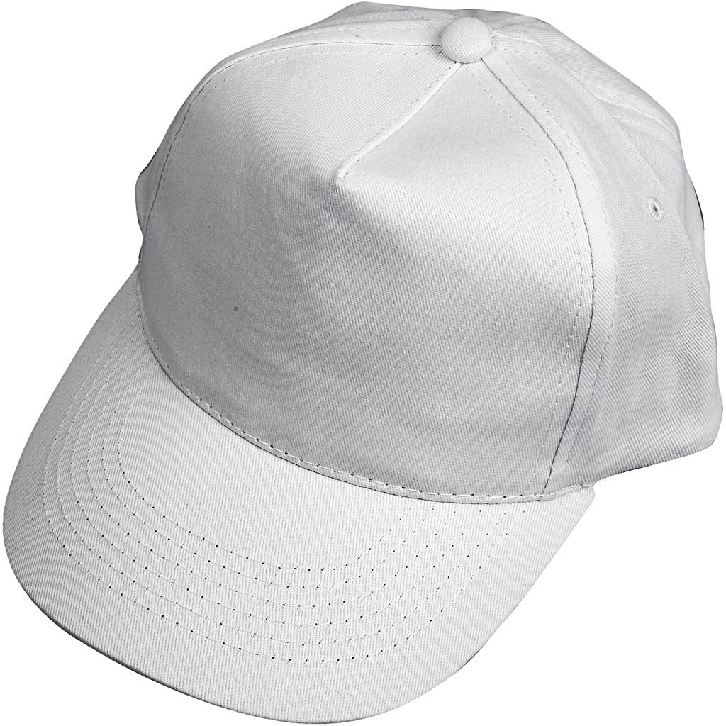 Casquette Creativ company, taille 49,5-56 cm, blanche, 12 pièces 1 boîte