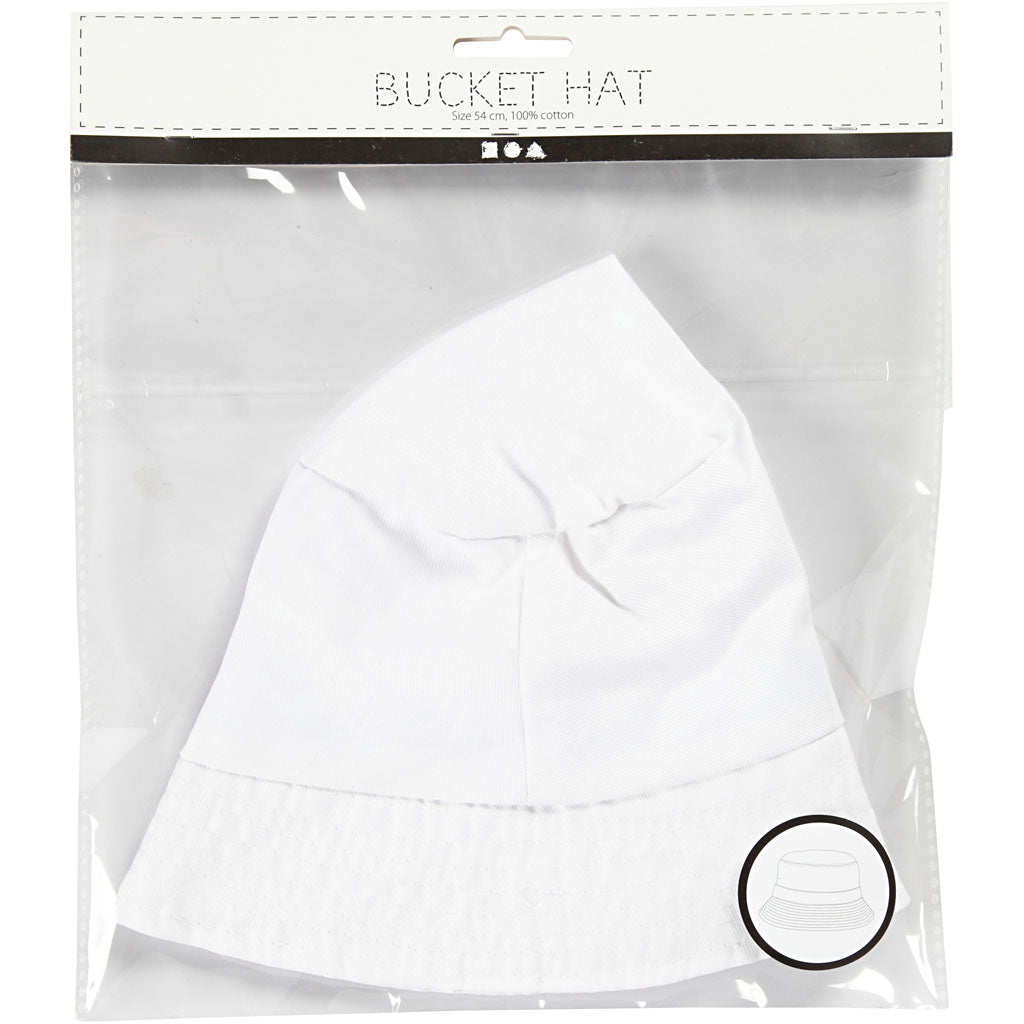 Chapeau de soleil Creativ company, taille 58 cm, blanc, 1 pièce
