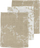 Débarbouillettes Meyco baby branches - pack de 3 - hydrophiles - sable - 20x17cm