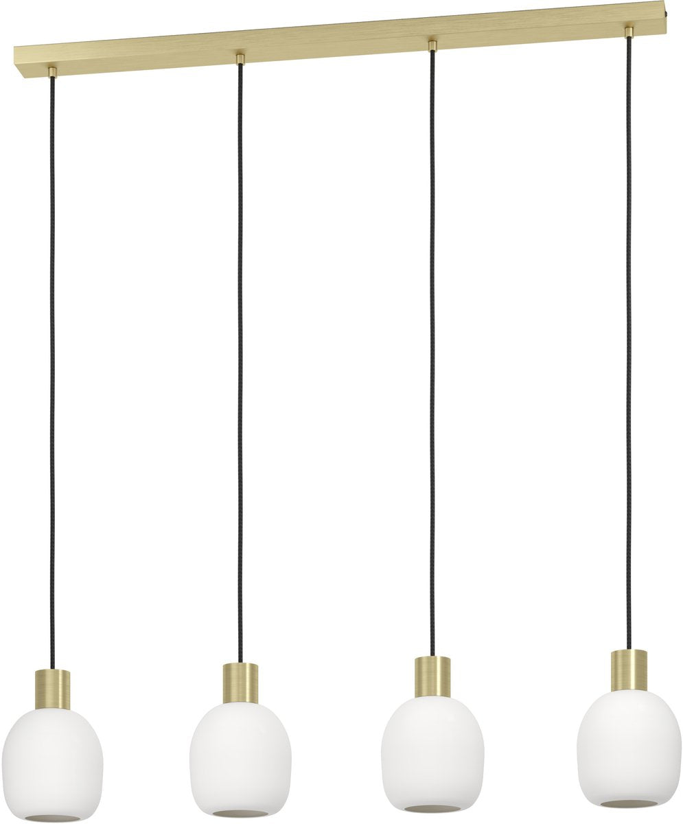 Lampe à suspension Eglo manzanares - e27 - 97 cm - blanc|or