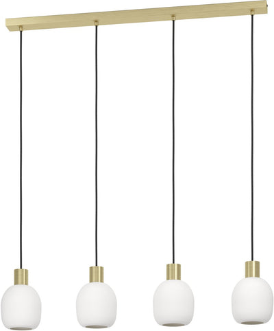 Lampe à suspension Eglo manzanares - e27 - 97 cm - blanc|or
