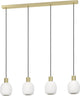 Lampe à suspension Eglo manzanares - e27 - 97 cm - blanc|or