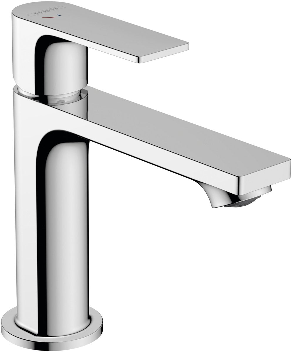 Hansgrohe rebris e - mitigeur de lavabo - commande à levier unique - démarrage à froid à économie d'énergie - avec vidage - taille 110 mm - chrome