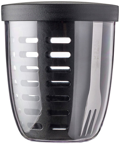 Mepal - pot légumes fruits ellipse - 600 ml - incl. fourchette - nordique noir