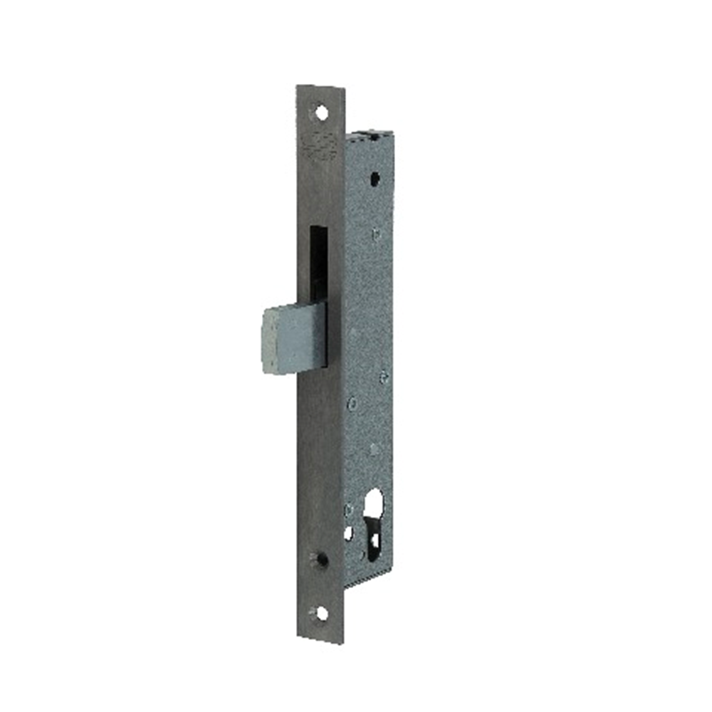 Serrure à pêne pivotant Nemef 9660 | dm45mm | plaque frontale acier inoxydable 24x245mm rectangulaire | boulon pivotant en acier galvanisé | docteur 1+2+3+4 - 9966507000