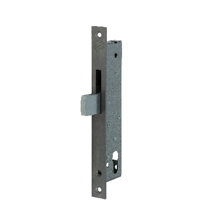 Serrure à pêne pivotant Nemef 9660 | dm45mm | plaque frontale acier inoxydable 24x245mm rectangulaire | boulon pivotant en acier galvanisé | docteur 1+2+3+4 - 9966507000