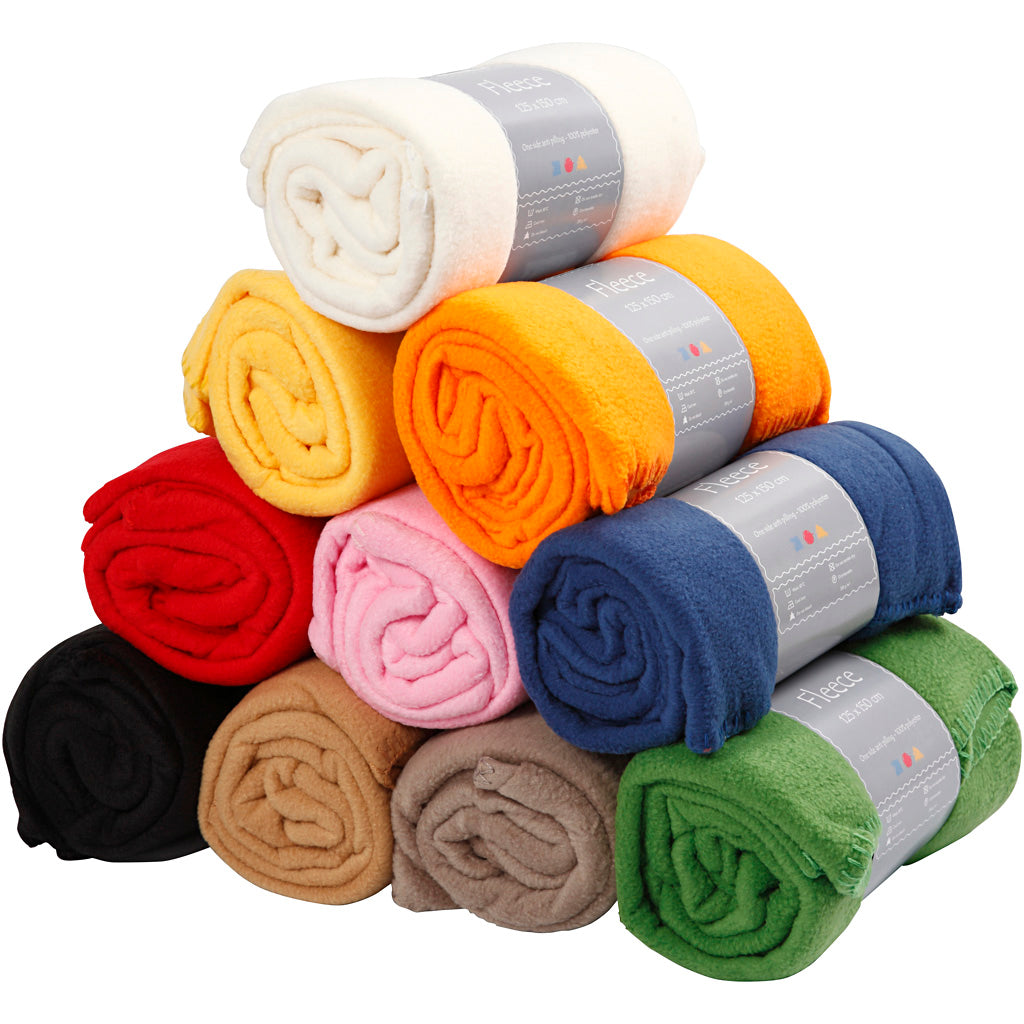 Polaire Creativ company, l: 125 cm, l: 150 cm, différentes couleurs, 10 pièces 1 boîte