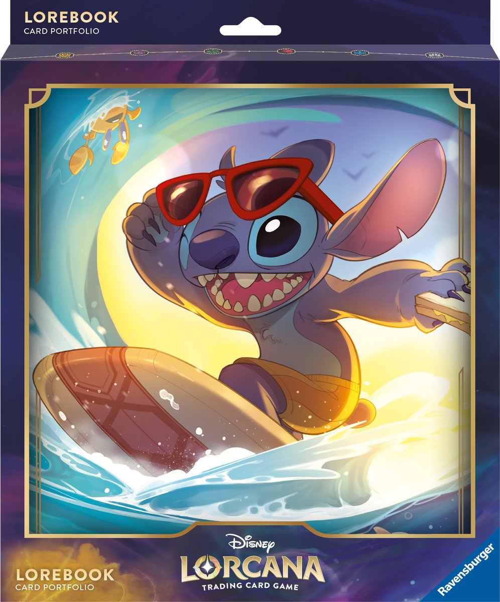 Portefeuille de livres d'histoire Disney Lorcana Stitch - dossier de collection pour cartes