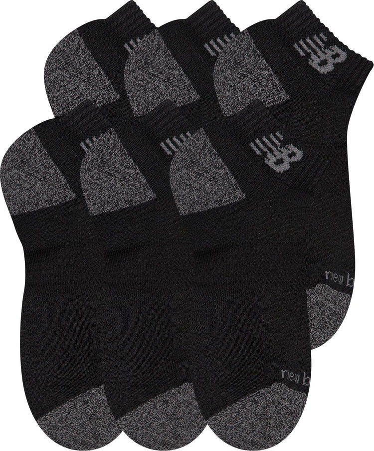 New balance active low cut chaussettes 6 pack chaussettes de sport unisexes - noir