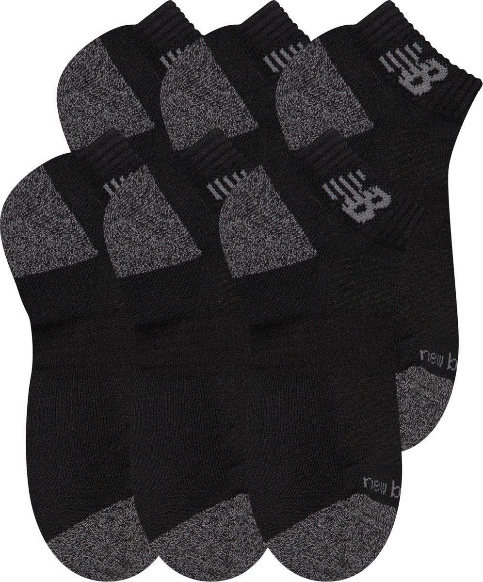 New balance active low cut chaussettes 6 pack chaussettes de sport unisexes - noir