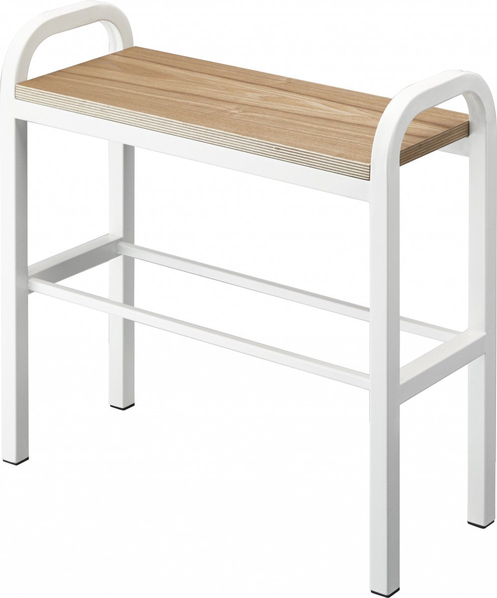 Étagère à chaussures Yamazaki avec étagère en bois - tour - blanc