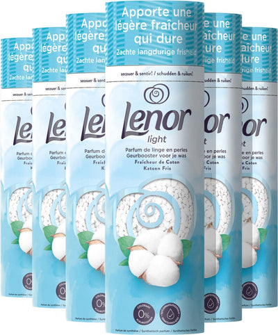 Lenor booster de parfum léger pour votre linge - coton frais - parfum de lessive - 6 x 235 grammes
