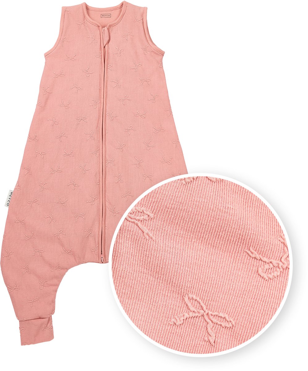 Meyco baby studio collection bow sleep salopette pull - rose - 104 cm - 2,0 tog