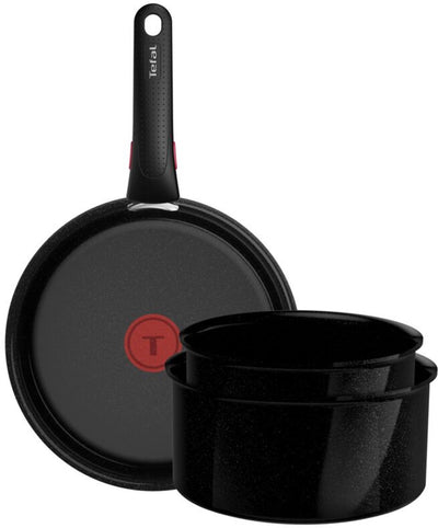 Tefal ingenio excellence ceram - set de casseroles - 4 pièces - noyau de fusion - poignée incluse - céramique - sans pfas