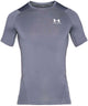 Under Armour UA HG Armour Comp SS-Gry Chemise de sport pour hommes - Castle Rock - Blanc