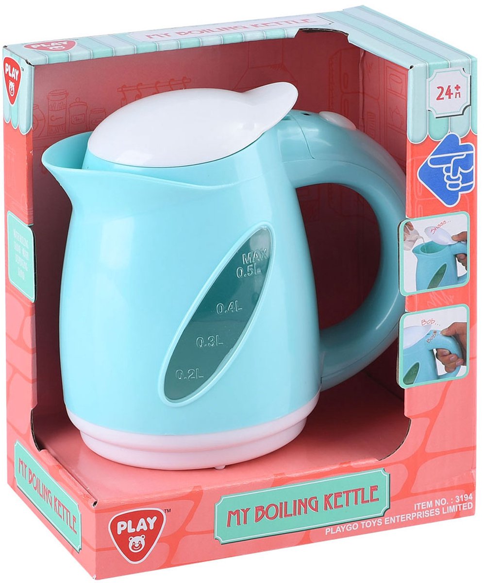 Jouer ma bouilloire bleu blanc