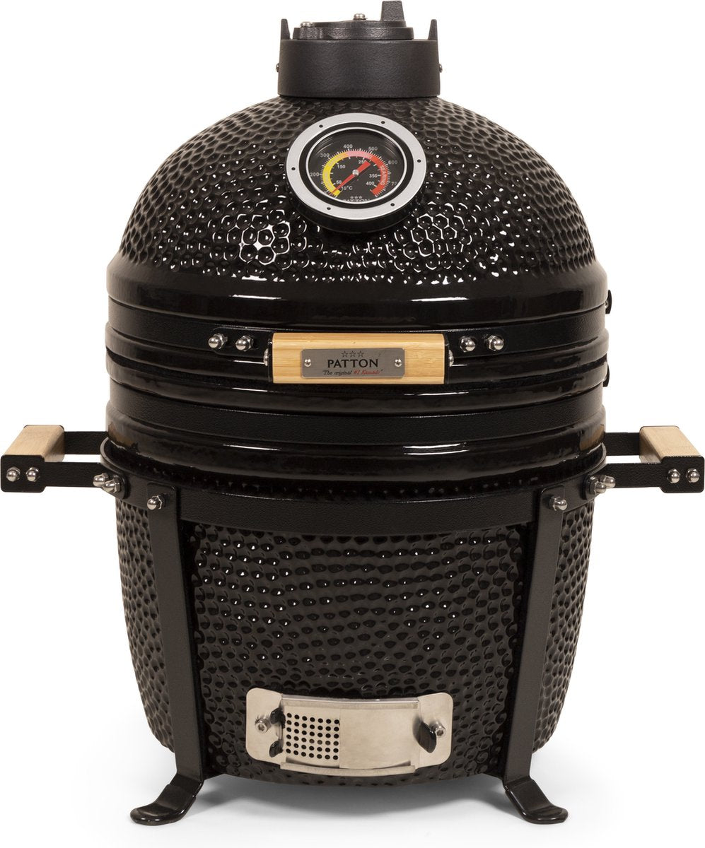 Patton premium kamado 15 table chef - moyen - ø33,5 cm - noir