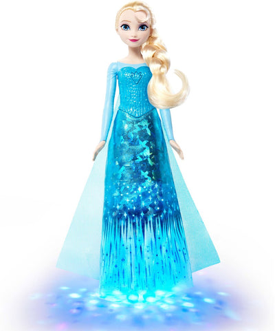 Mattel Disney Frozen poupée mannequin Elsa chantante avec lumières et musique, chante « Let it go » en 4 langues