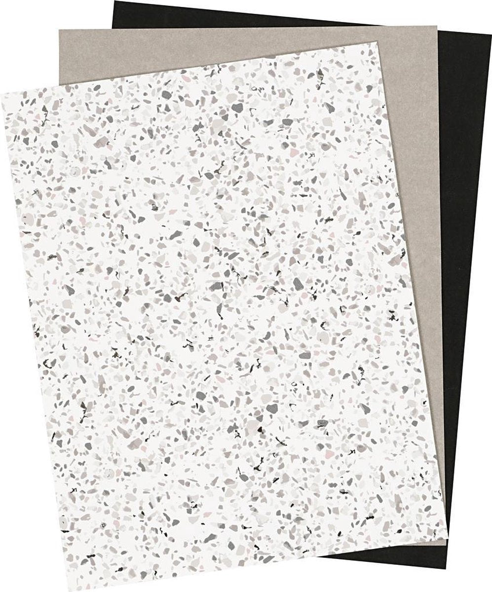 Creativ Company fausse papier en cuir divers, 3 feuilles