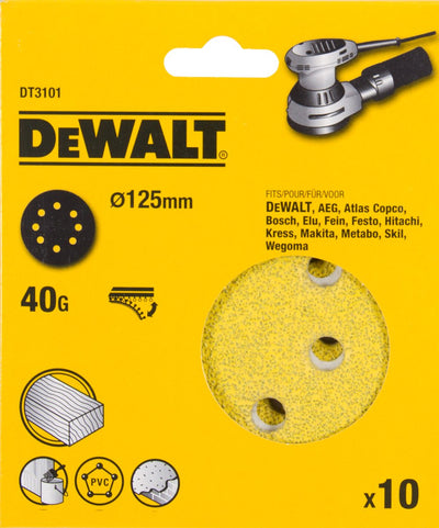 Dewalt dt3101 p40 disque abrasif 125mm ve=10