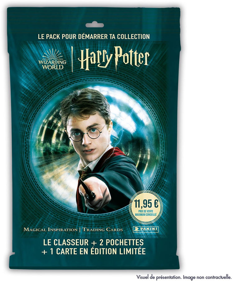 Panini Harry Potter - Mega Starter Pack de cartes à collectionner - 1 album + 3 paquets de cartes + 1 carte en édition limitée