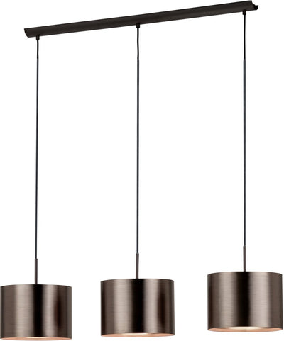 Eglo saganto 1 - suspension - 3 lumières - E27 - marron cuivré