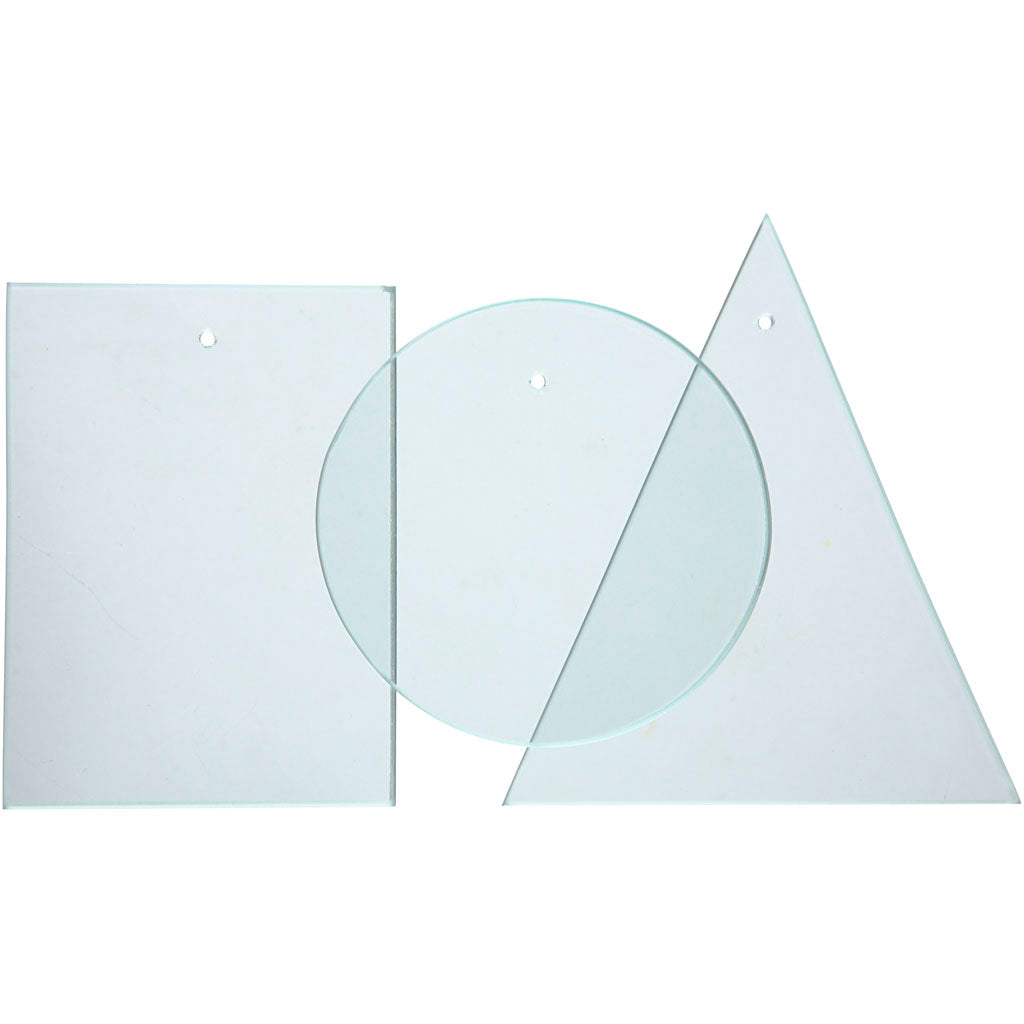 Plaques de verre Creativ company, épaisseur 3 mm, 3x30 pièces, 1 boîte